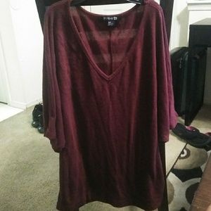 Forever 21 Burgundy Dress Shirt